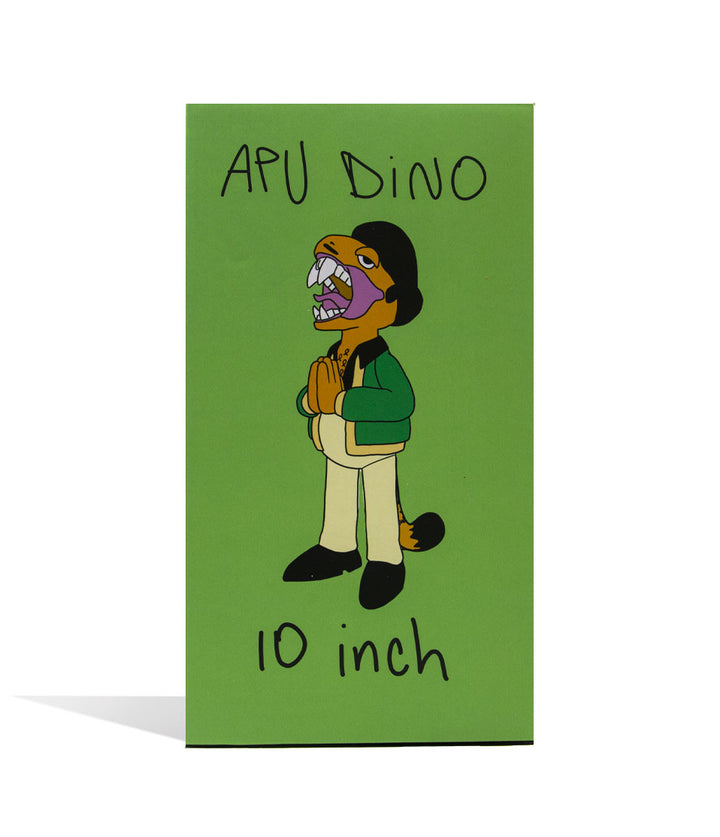 Elbo Glass Dino Apu Vinyl Figure packaging on white background