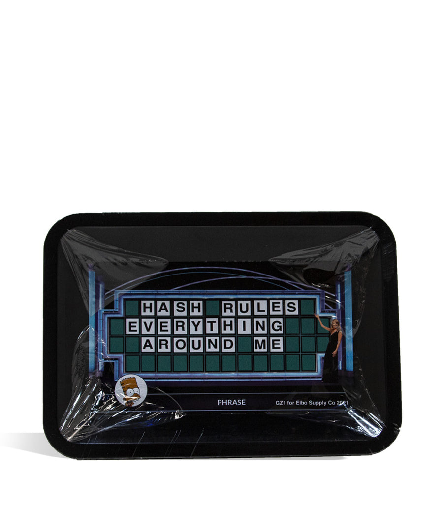 Elbo Glass Gameshow Metal Rolling Tray large on white background