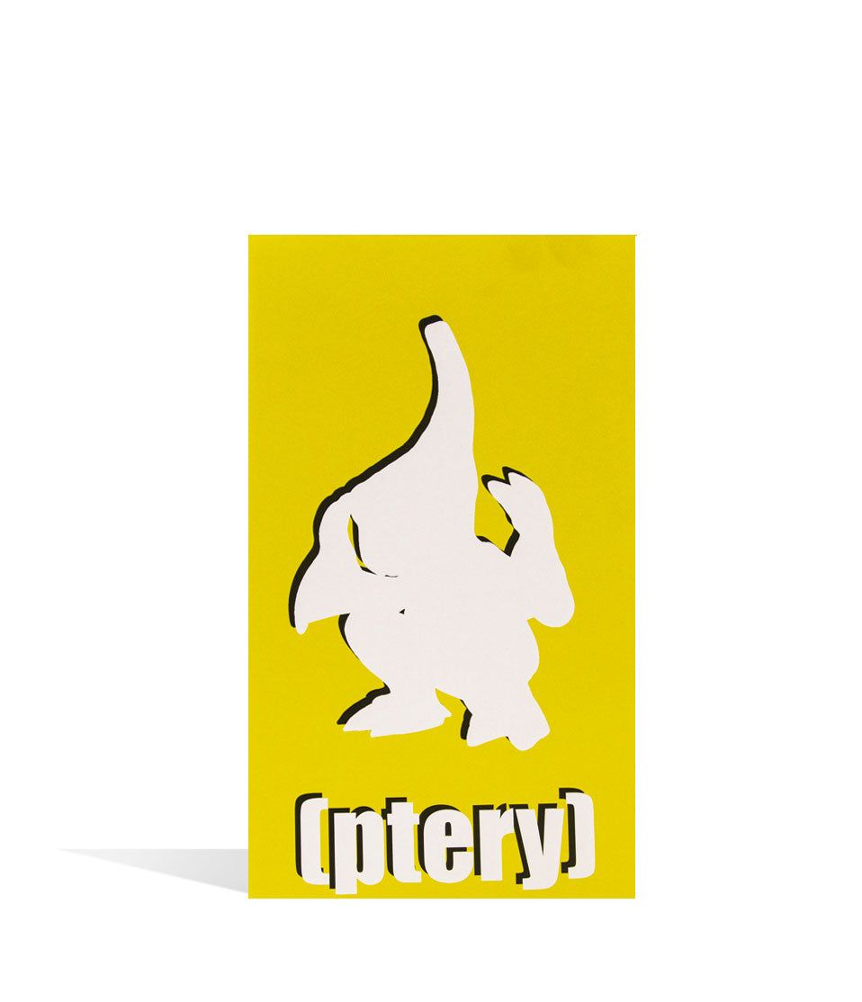 Elbo Glass Yellow Ptery Vinyl Figure packaging on white background