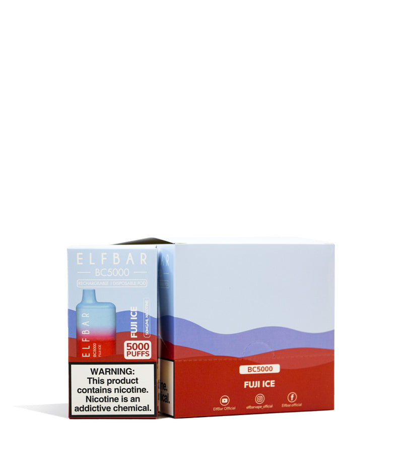 Fuji Ice Elf Bar BC5000 Disposable 10pk on white studio background