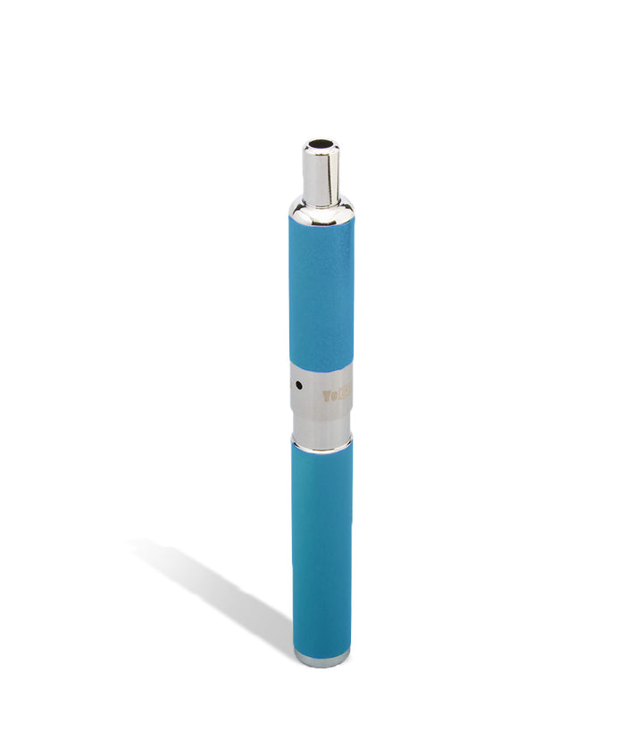Blue above view Yocan Evolve-D Dry Herb Vaporizer on white background