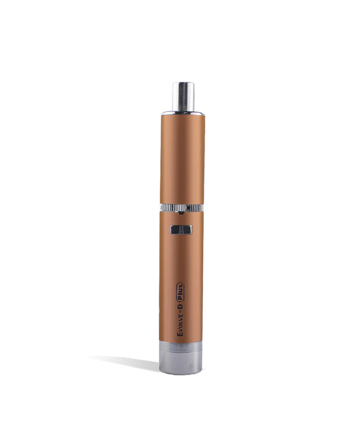 Champagne Yocan Evolve D Plus Dry Herb Vaporizer on white studio background