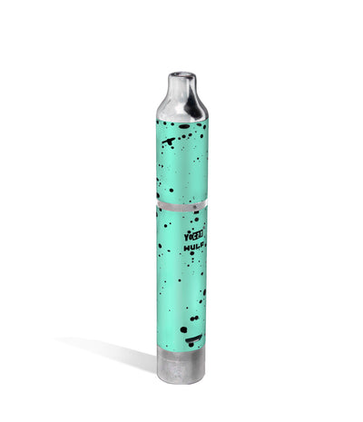 Teal Black Spatter above view Wulf Mods Evolve Plus Concentrate Vaporizer on white studio background