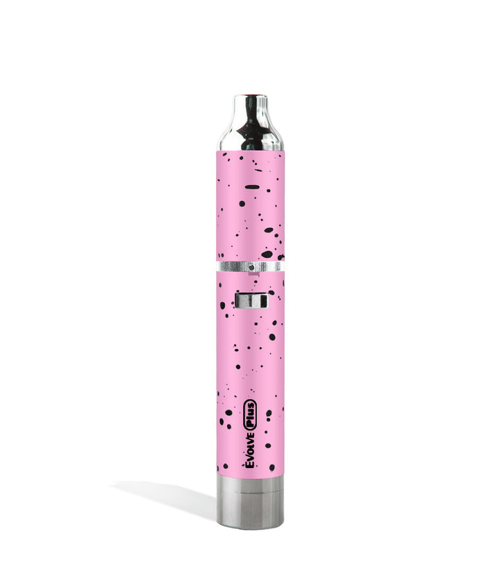 Pink Black Spatter front view Wulf Mods Evolve Plus Concentrate Vaporizer on white studio background