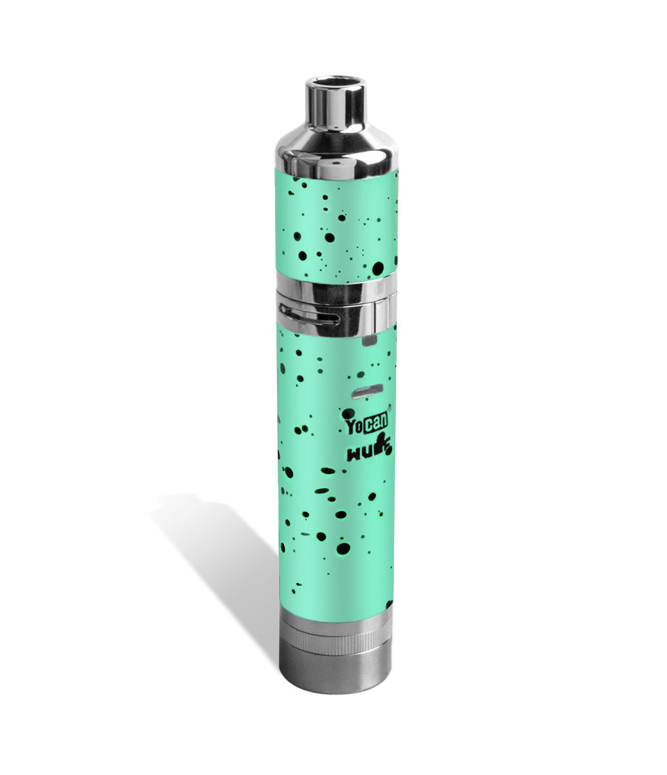 Teal Black Spatter Wulf Mods Evolve Plus XL Concentrate Vaporizer on white background
