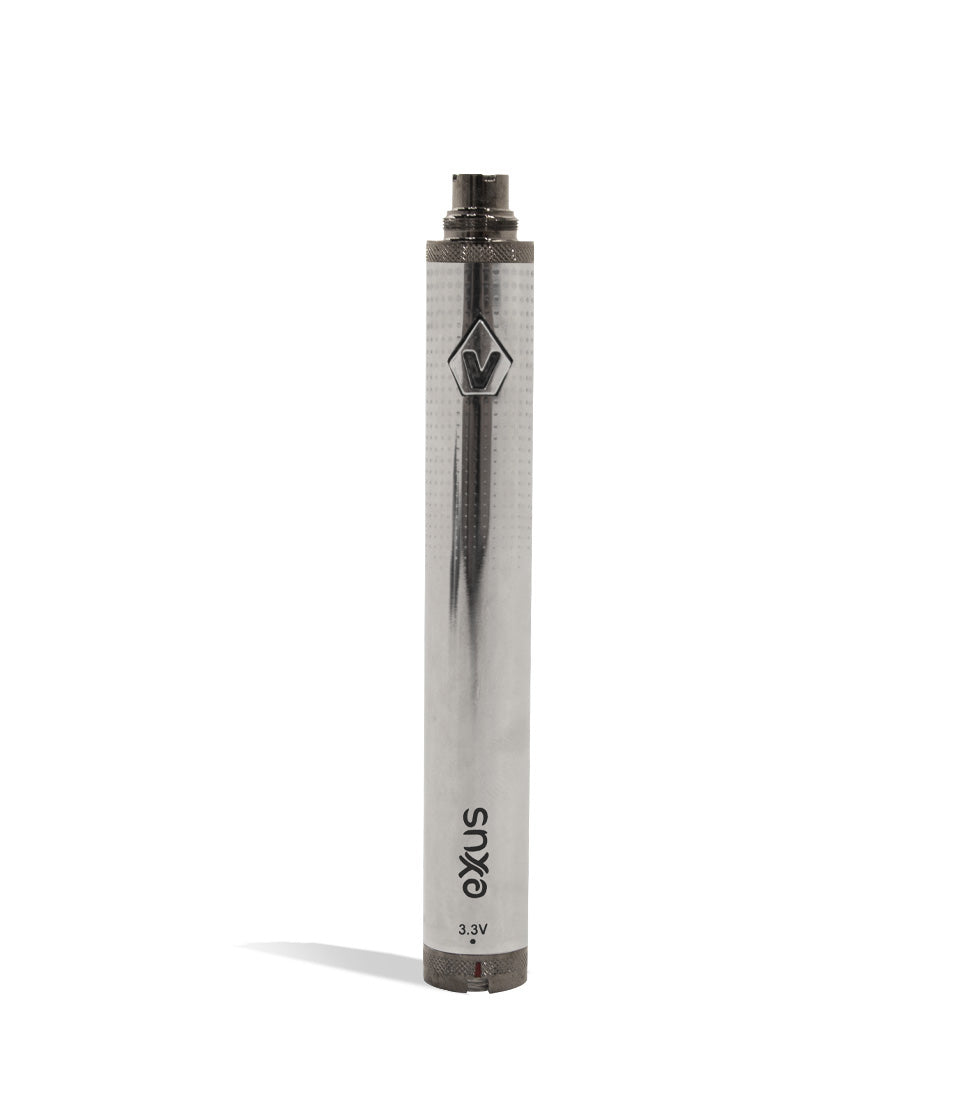 Silver front view Exxus Vape 1600 Cartridge Vaporizer on white background