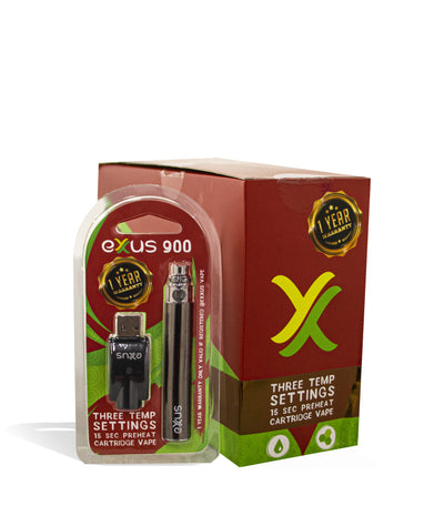 Gunmetal w/ single pack Exxus Vape 900mah Battery 12pk on white background
