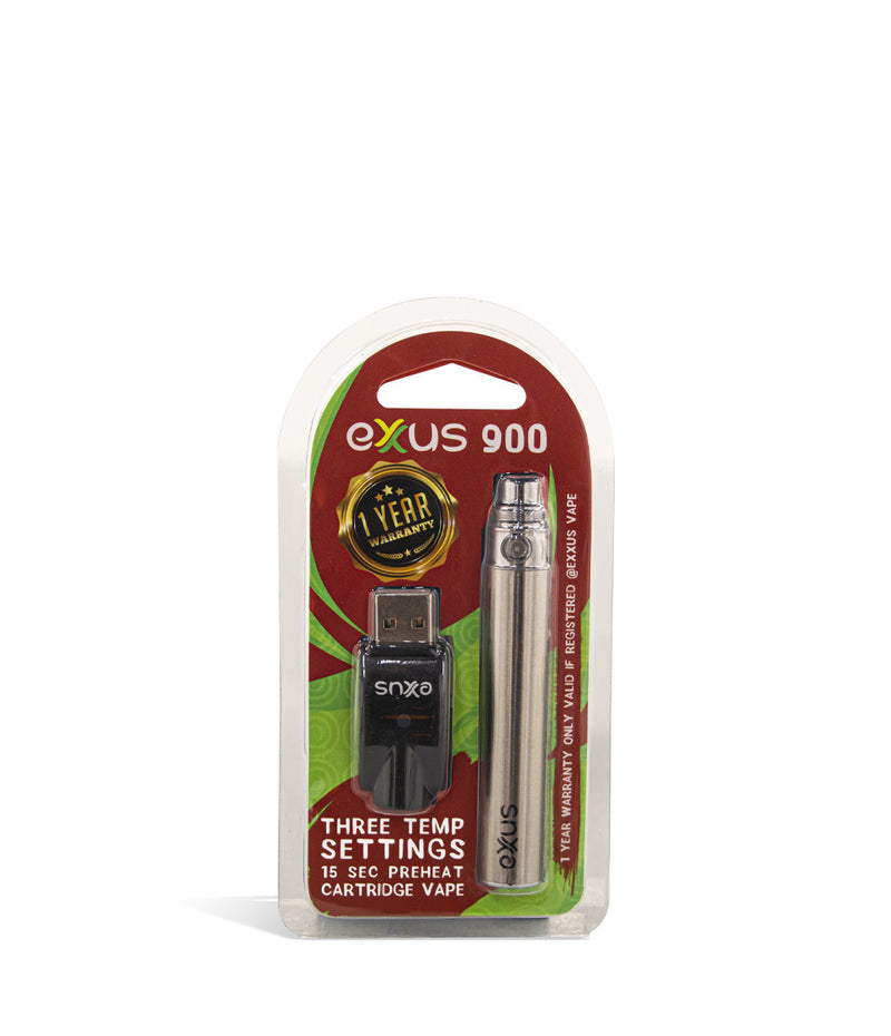 Silver single pack Exxus Vape 900mah Battery 12pk on white background