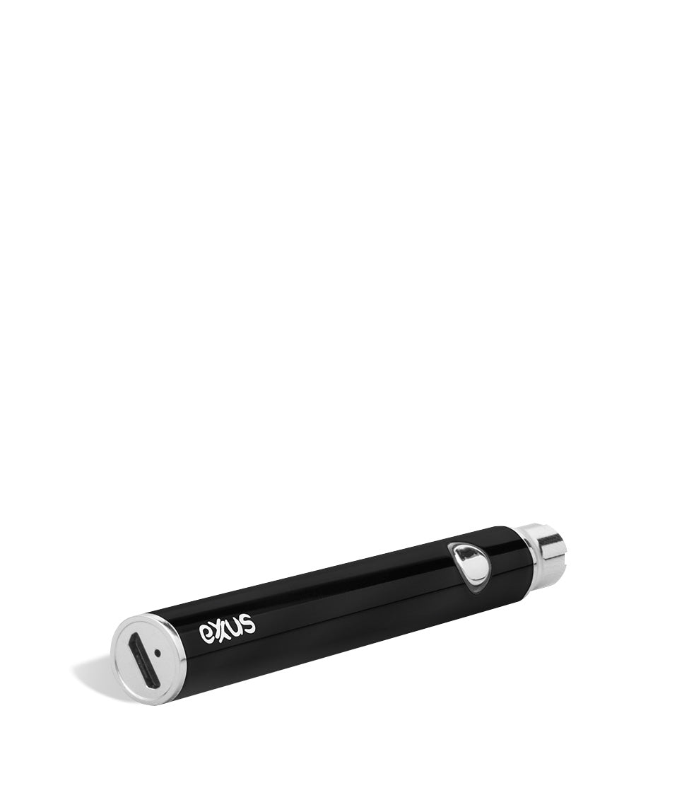 Cosmic Black bottom view Exxus Vape Plus VV Cartridge Vaporizer on white background