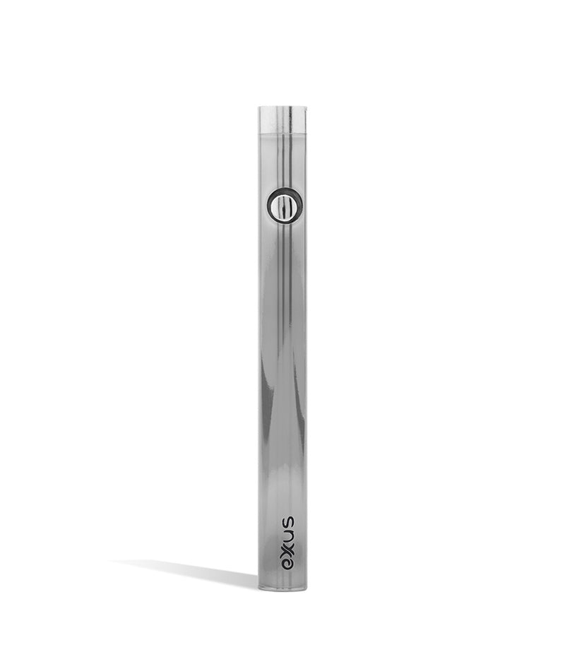 Silver front Exxus Vape Slim VV Cartridge Vaporizer on white background