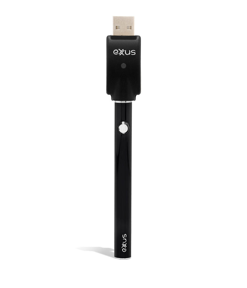 Black w/USB Exxus Vape Slim VV Cartridge Vaporizer on white background