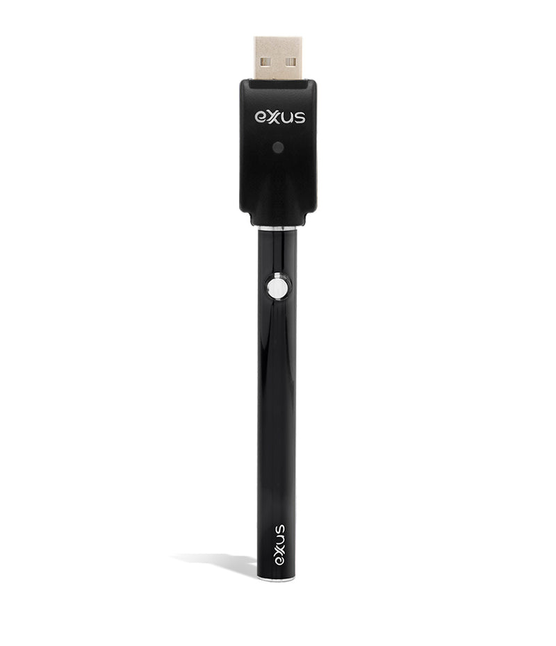 Cosmic Black w/USB Exxus Vape Slim VV Cartridge Vaporizer on white background