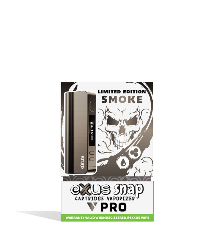 Smoke Exxus Snap VV Pro Cartridge Vaporizer Box Front View on White Background
