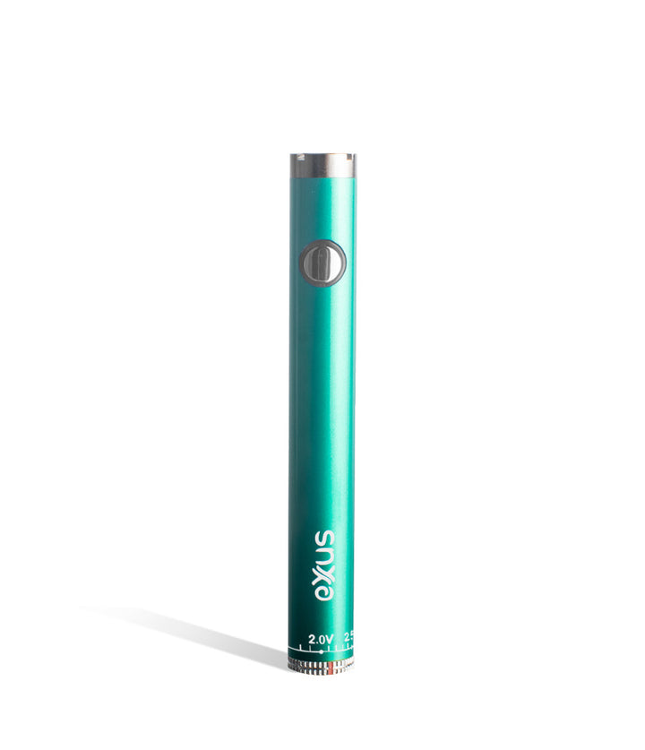 Cosmic green front Exxus Vape Twistr Cartridge Vaporizer on white studio background