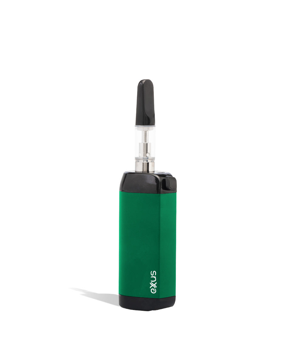 Green Cartridge mode side Exxus Vape VRS 3 in 1 Vaporizer on white background