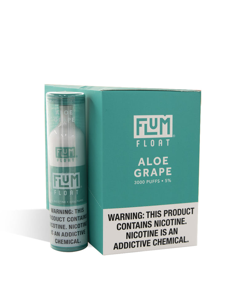 Aloe Grape Flum FLOAT Disposable Device 10pk on white background