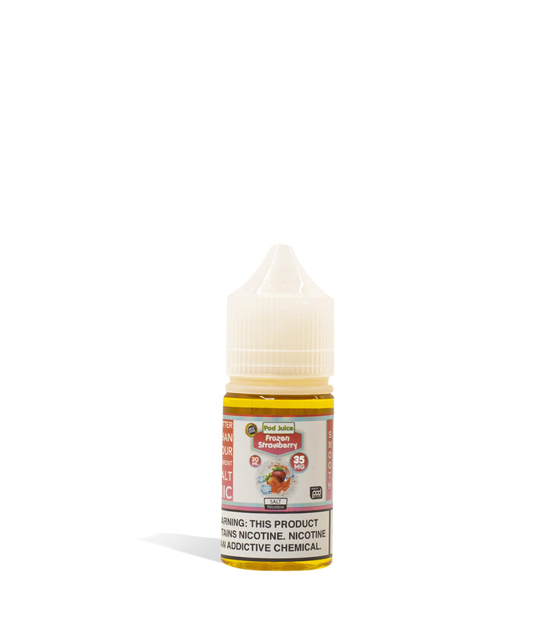 Frozen Strawberry Pod Juice Salt Nicotine 30ML 35MG on white background