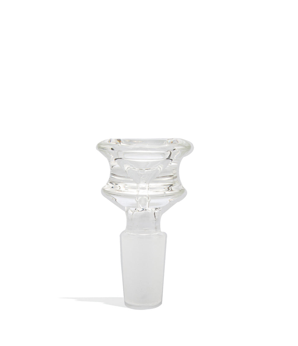 Clear Funnel Bowl with Glass Screen and Colored Edge on white background