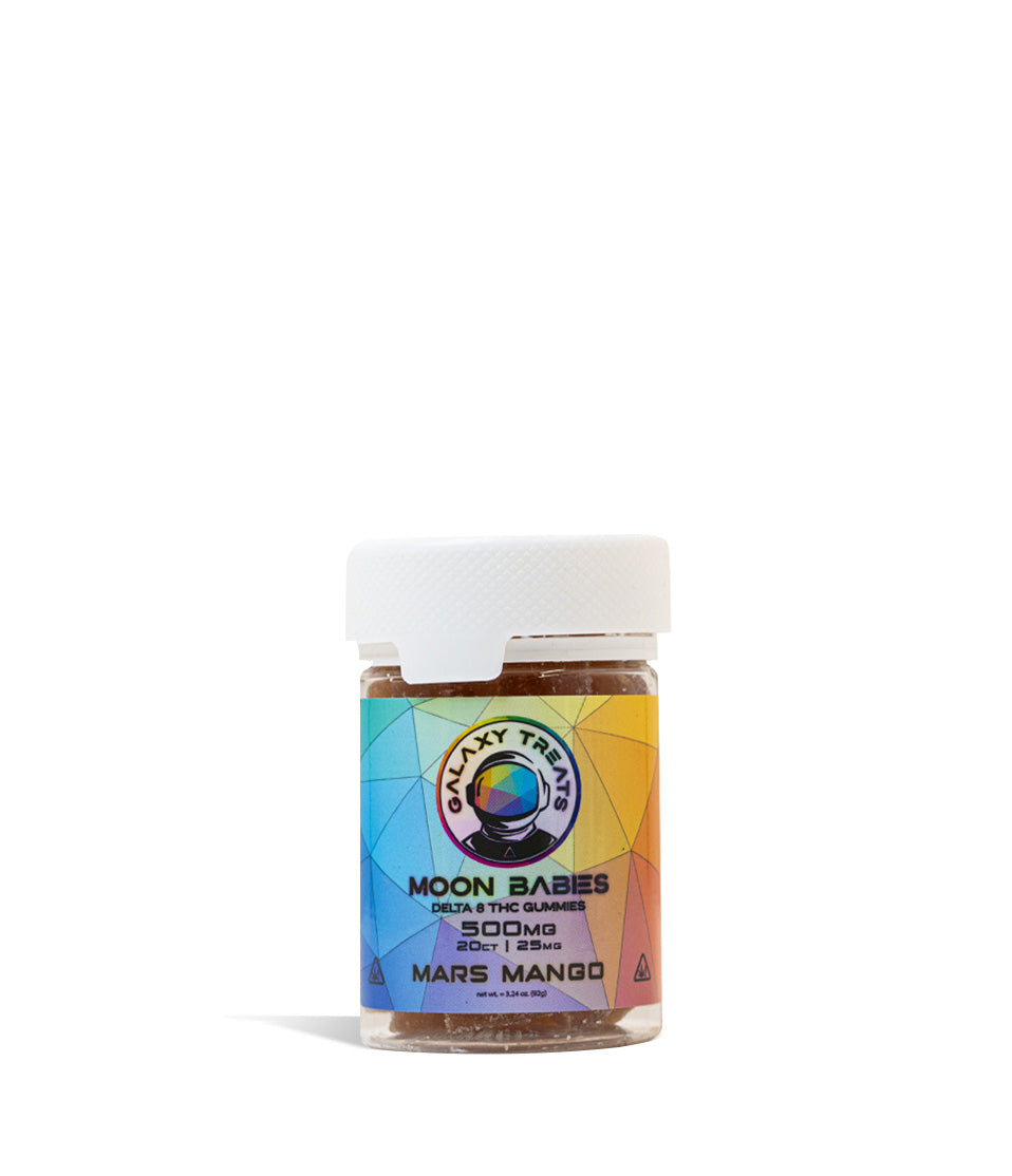 Mars Mango Galaxy Treats 500mg D8 CBD Gummies on white background