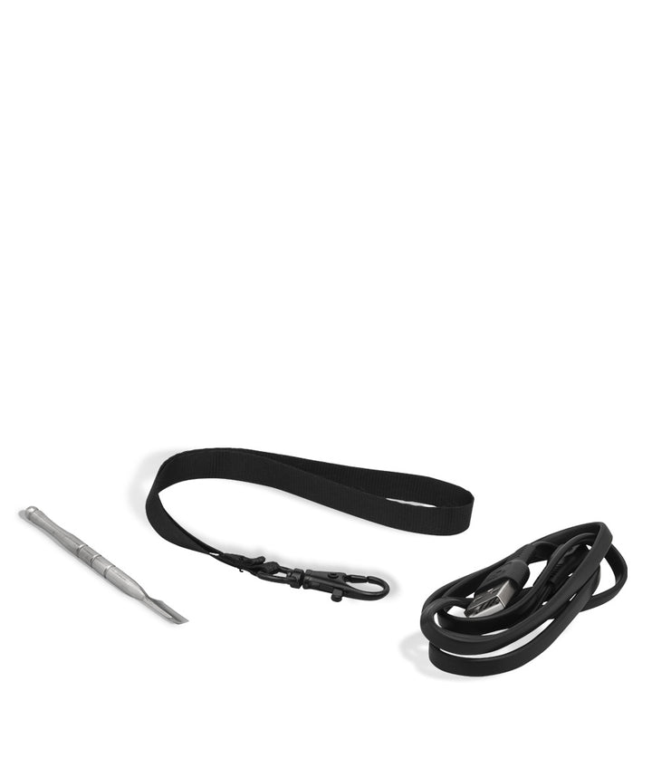 Pick Tool, lanyard, USB Charger G Pen Roam Vaporizer on white studio background