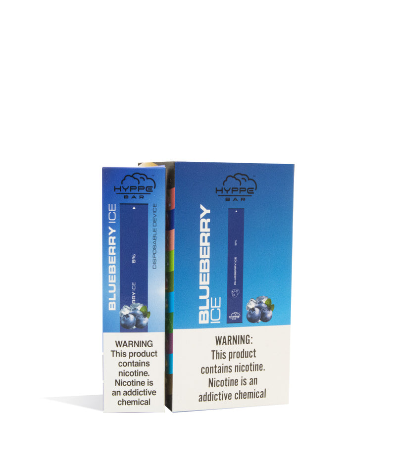 Blueberry Ice  Hyppe Bar Disposable Salt Device 10pk on white studio background