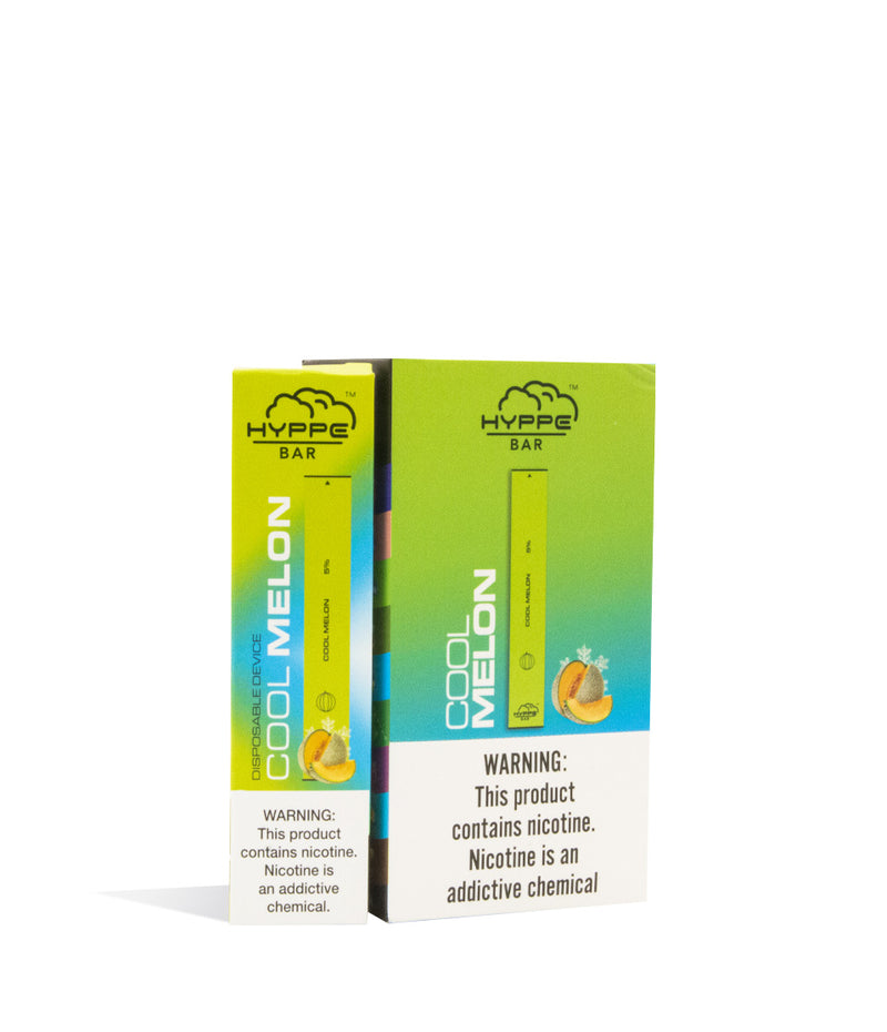 Cool Melon  Hyppe Bar Disposable Salt Device 10pk on white studio background