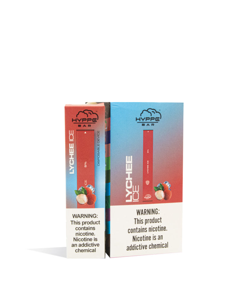 Lychee Ice  Hyppe Bar Disposable Salt Device 10pk on white studio background