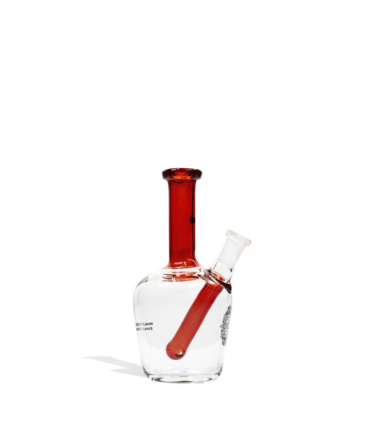 Red iDab Small 10mm Worked Henny Bottle Water Pipe on White Background