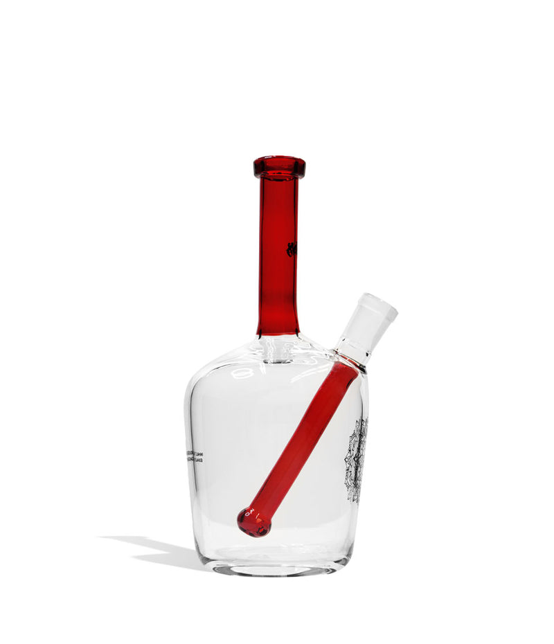 Red iDab Medium 10mm Worked Henny Bottle Water Pipe on Studio Background