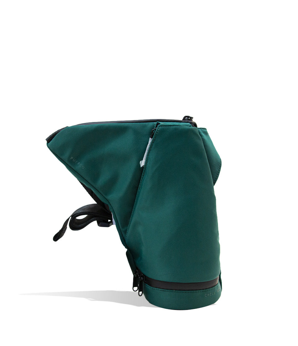 Puffco Peak Pro and Peak Journey Bag Emerald side view on white studio background