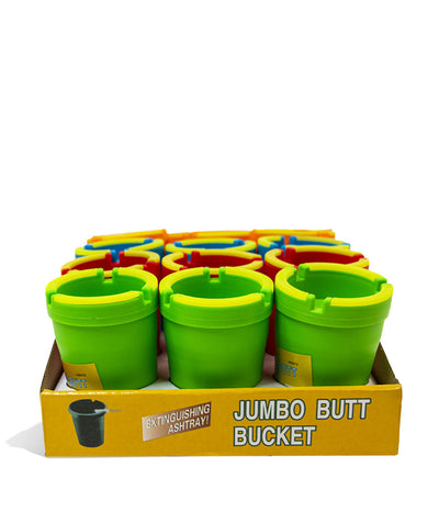 Jumbo Butt Bucket Ashtray 12pk Front View on White Background