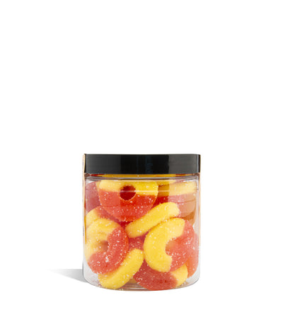 500mg Peach Rings Just CBD Candy on white background