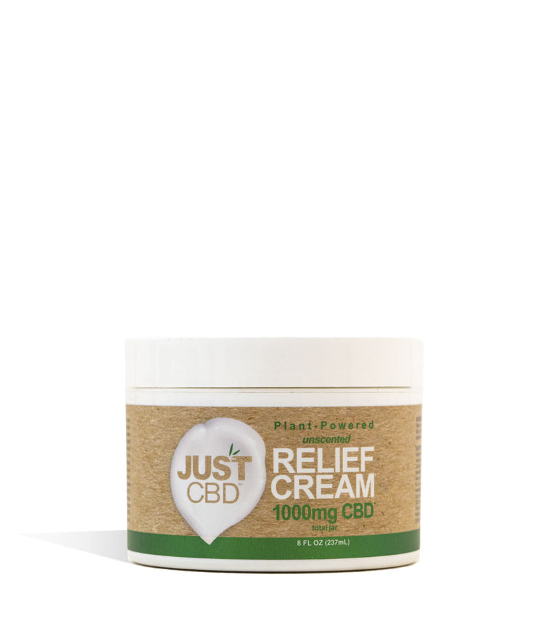 1000mg Just CBD Unscented Relief Cream on white studio background