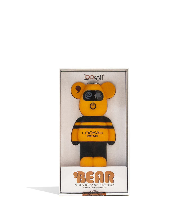 Orange Lookah Bear Cartridge Vaporizer Packaging Front View on White Background