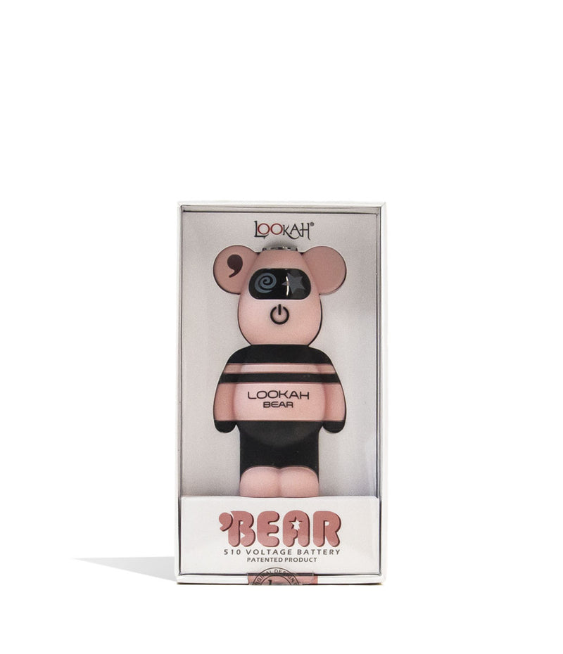Pink Lookah Bear Cartridge Vaporizer Packaging Front View on White Background