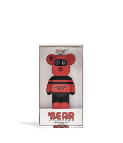 Red Lookah Bear Cartridge Vaporizer Packaging Front View on White Background