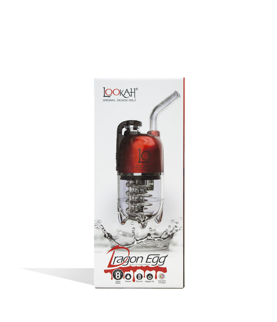 Red Lookah Dragon Egg E-Rig Packaging Front View on White Background