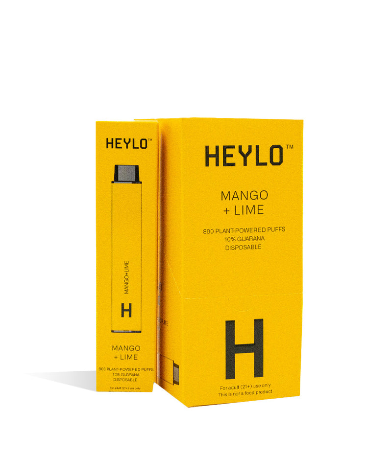 Mango Lime HEYLO Plant Powered Disposable 10pk on white studio background