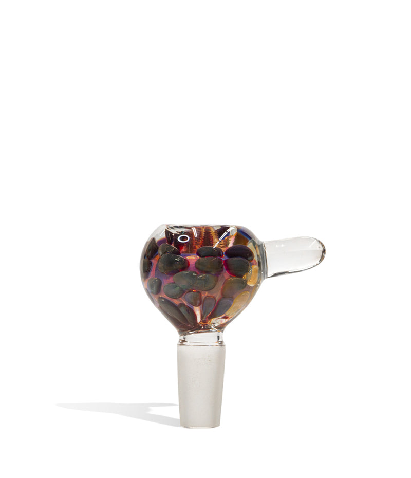 Maroon Bowl with Gold Accents on white background