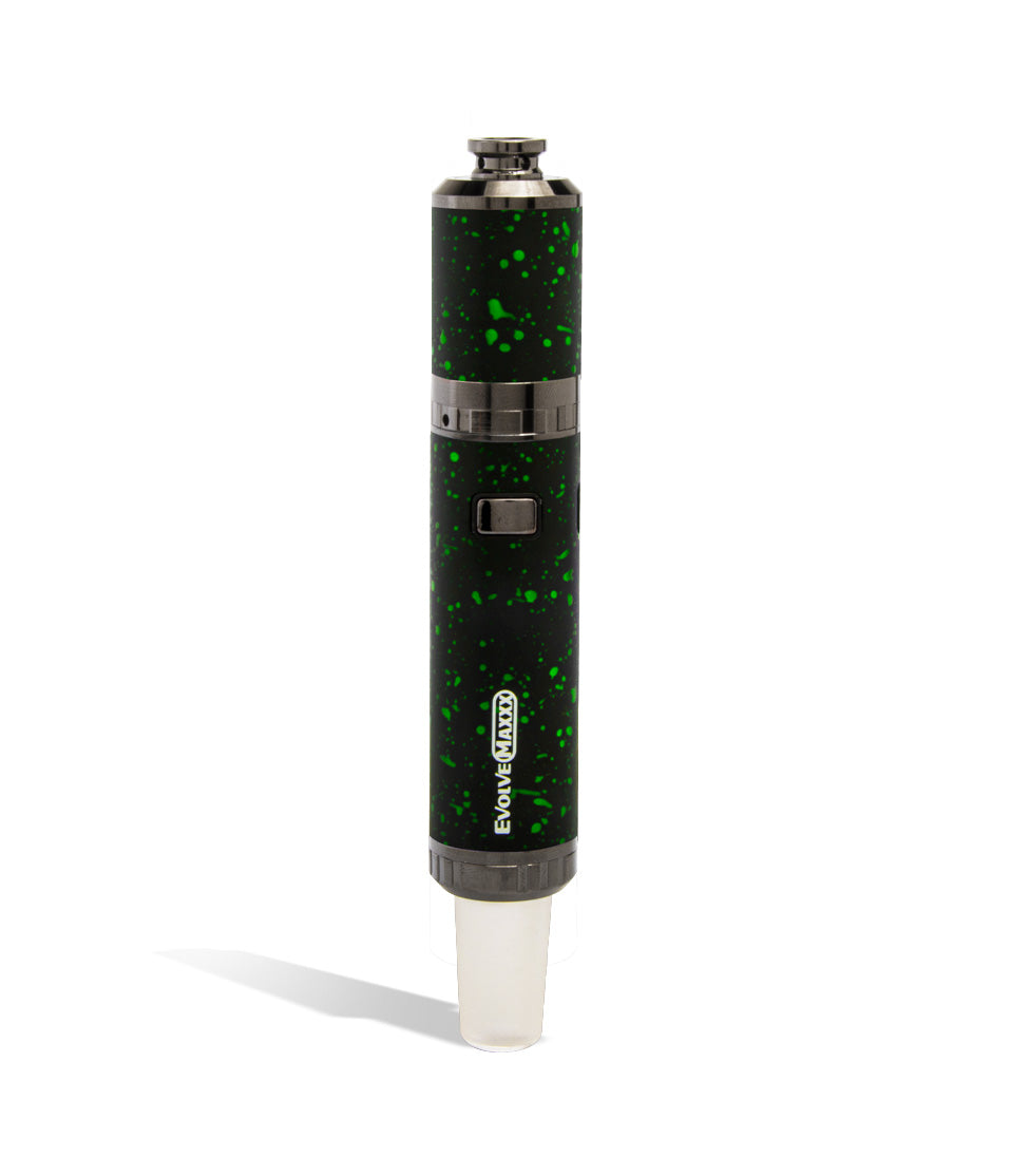 Black Green Spatter Rig mode front Wulf Mods Evolve Maxxx 3 in 1 Kit on white background
