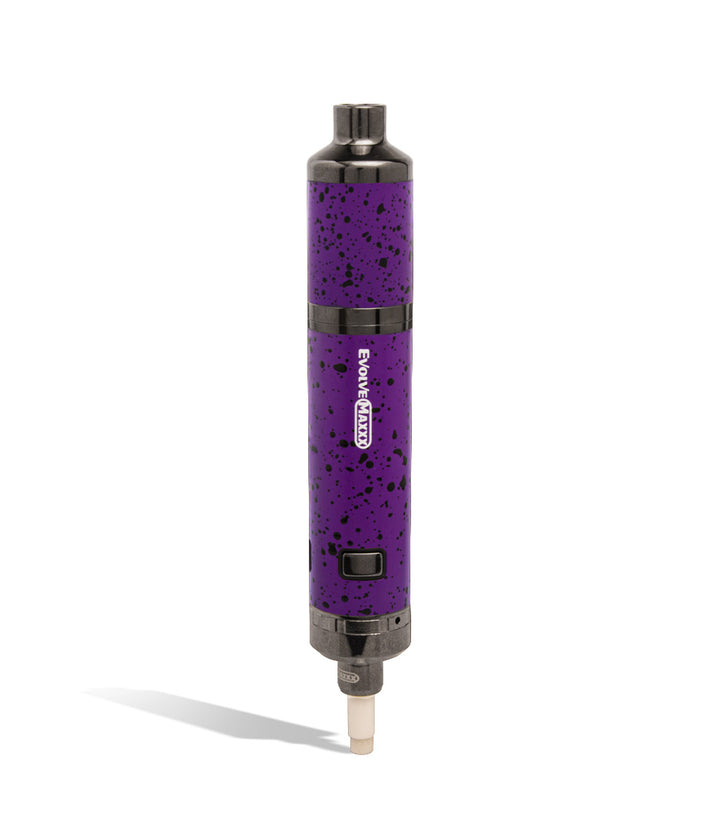 Purple Black Spatter Nectar Collector mode front Wulf Mods Evolve Maxxx 3 in 1 Kit on white background