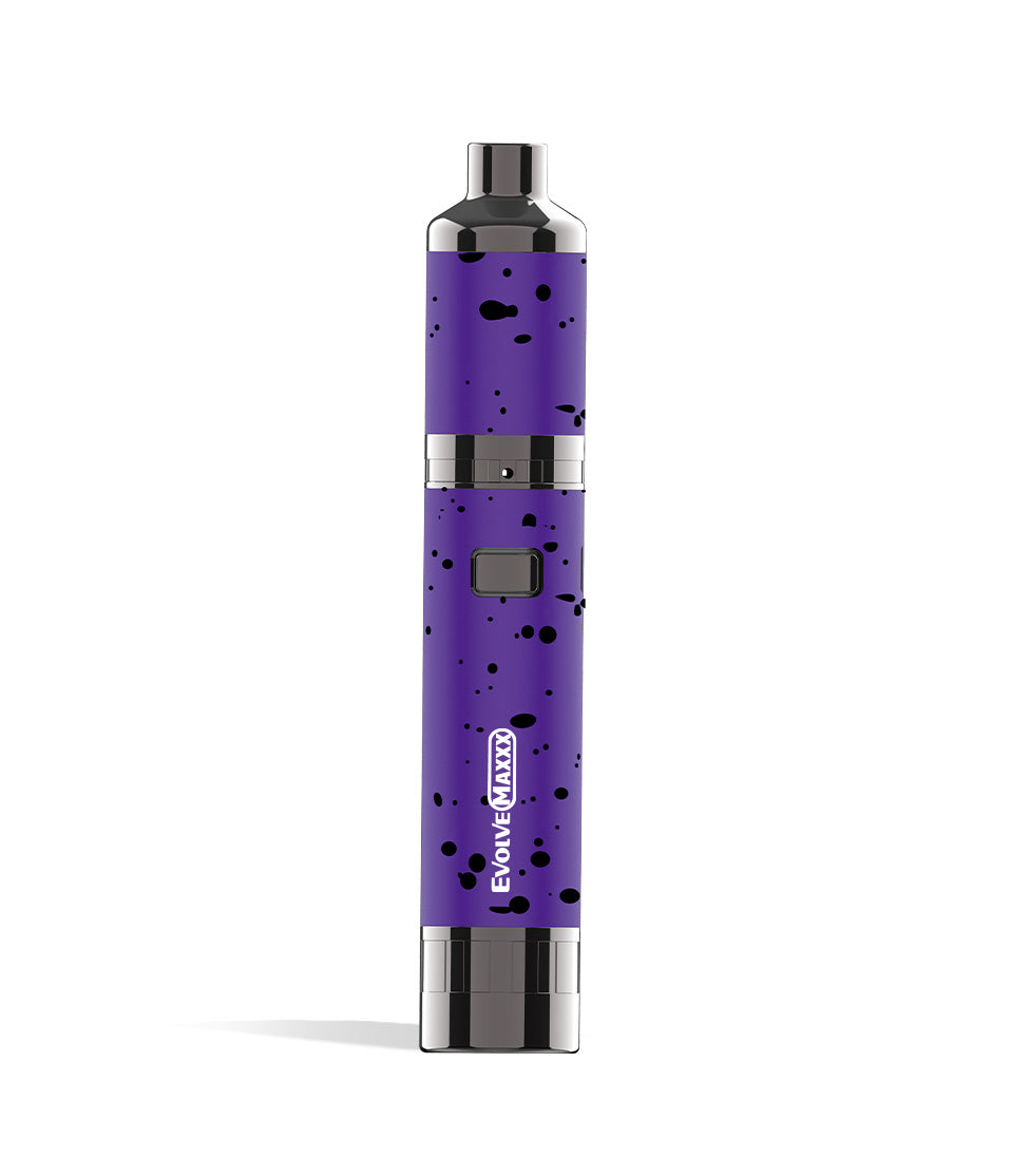 Purple Black Spatter wax pen front Wulf Mods Evolve Maxxx 3 in 1 Kit on white background