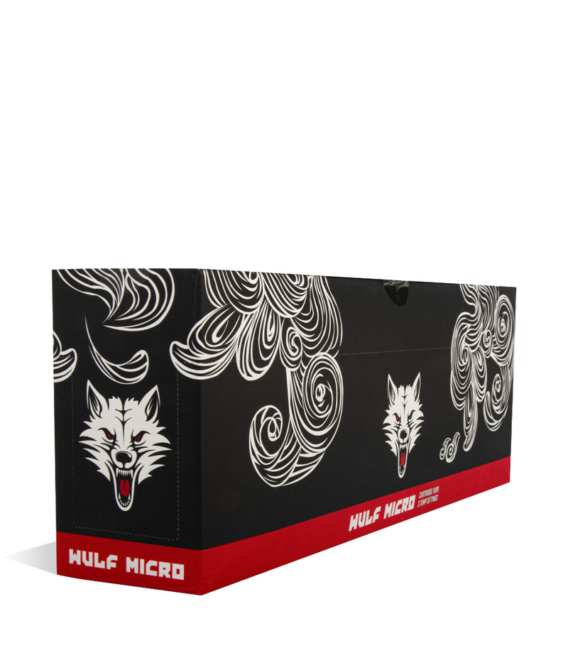 Red front Wulf Mods Micro Cartridge Vaporizer 12pk on white background
