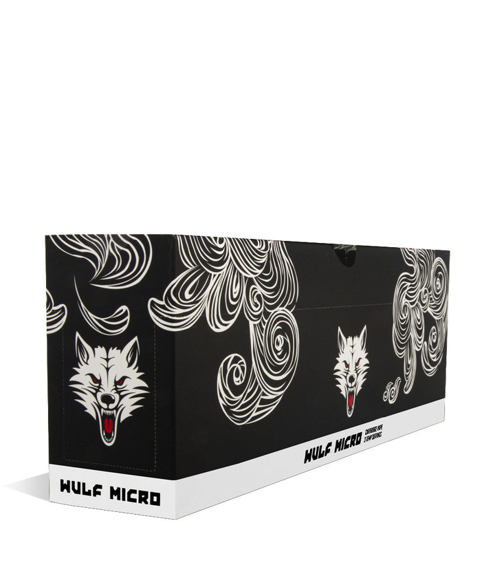 White front view Wulf Mods Micro Cartridge Vaporizer 12pk on white background