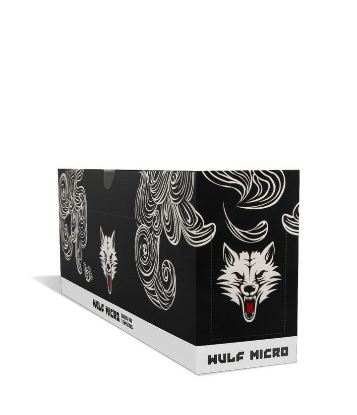 White side view Wulf Mods Micro Cartridge Vaporizer 12pk on white background