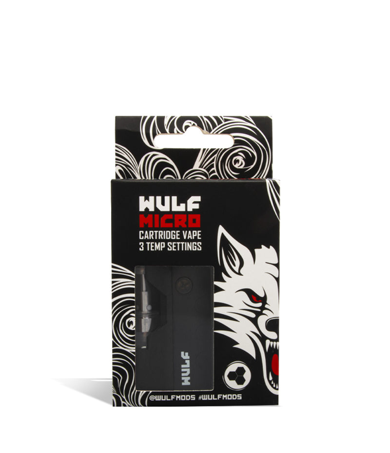 Black single pack Wulf Mods Micro Cartridge Vaporizer 12pk on white background