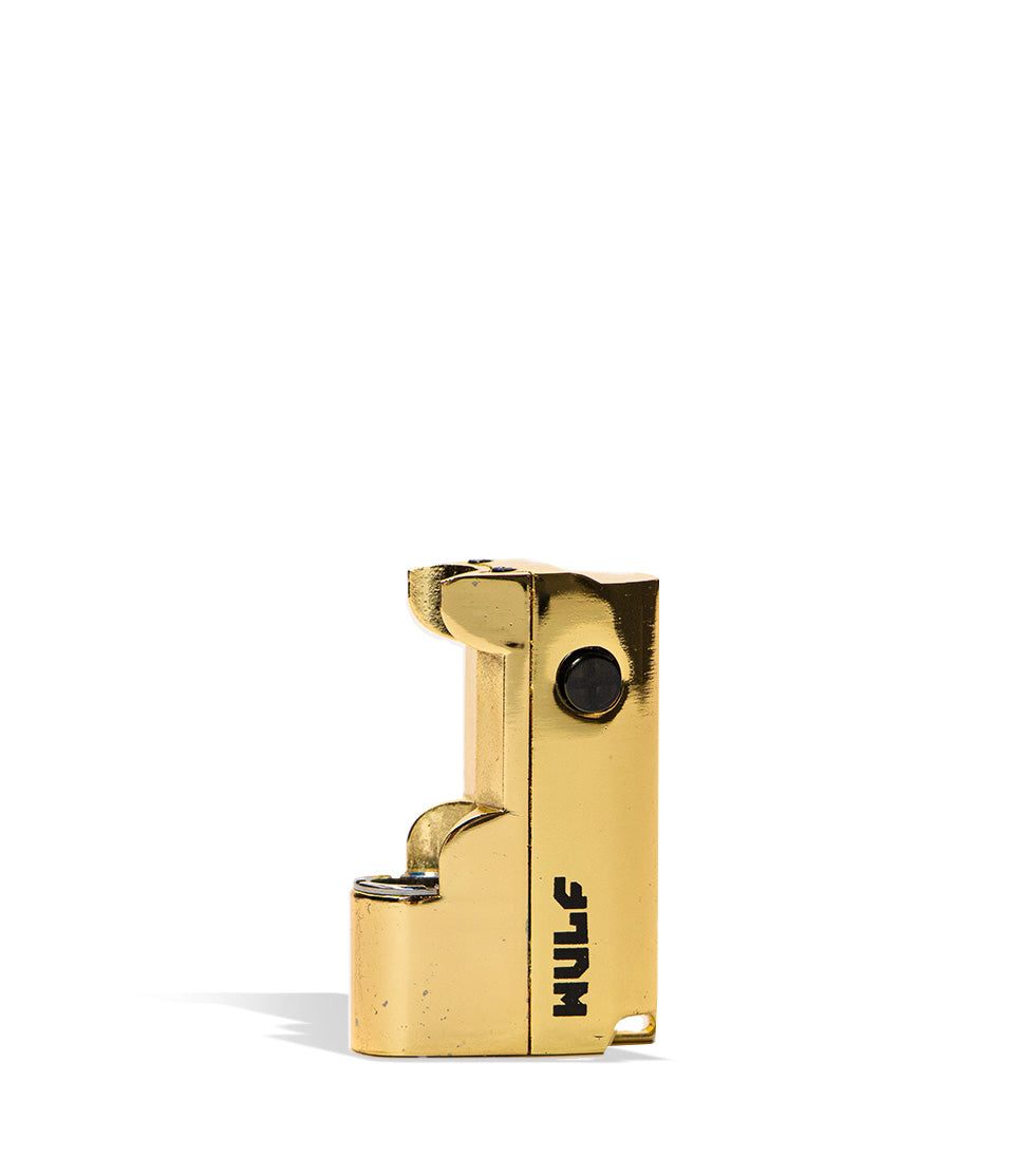 Gold Tech Front view Wulf Mods Micro Plus Cartridge Vaporizer on white background