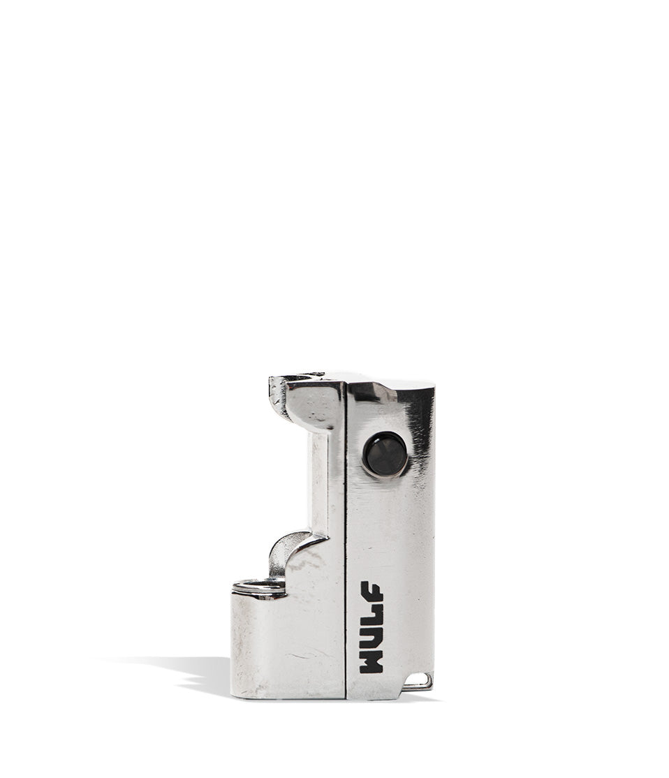 Silver Tech Front view Wulf Mods Micro Plus Cartridge Vaporizer on white background