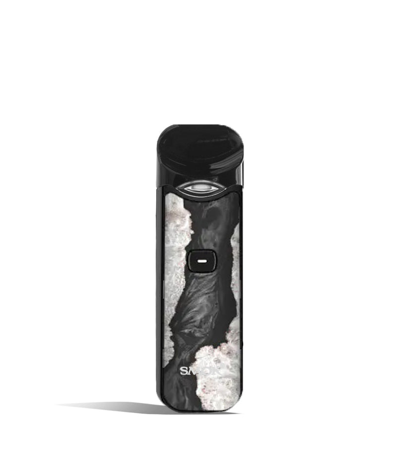 Black Stabilizing Wood front view SMOK Nord 1100 mAh Starter Kit on white studio background