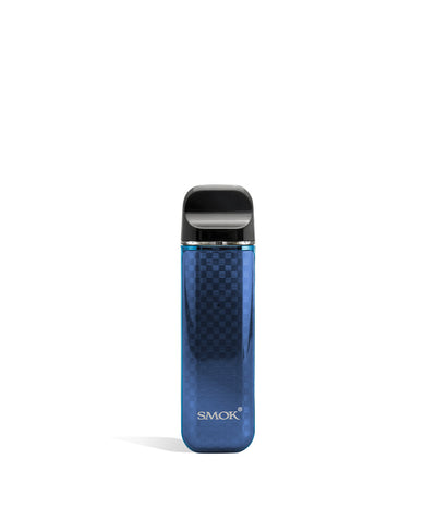 Blue Carbon Fiber front SMOK NOVO 3 25w Pod Mod System on white background